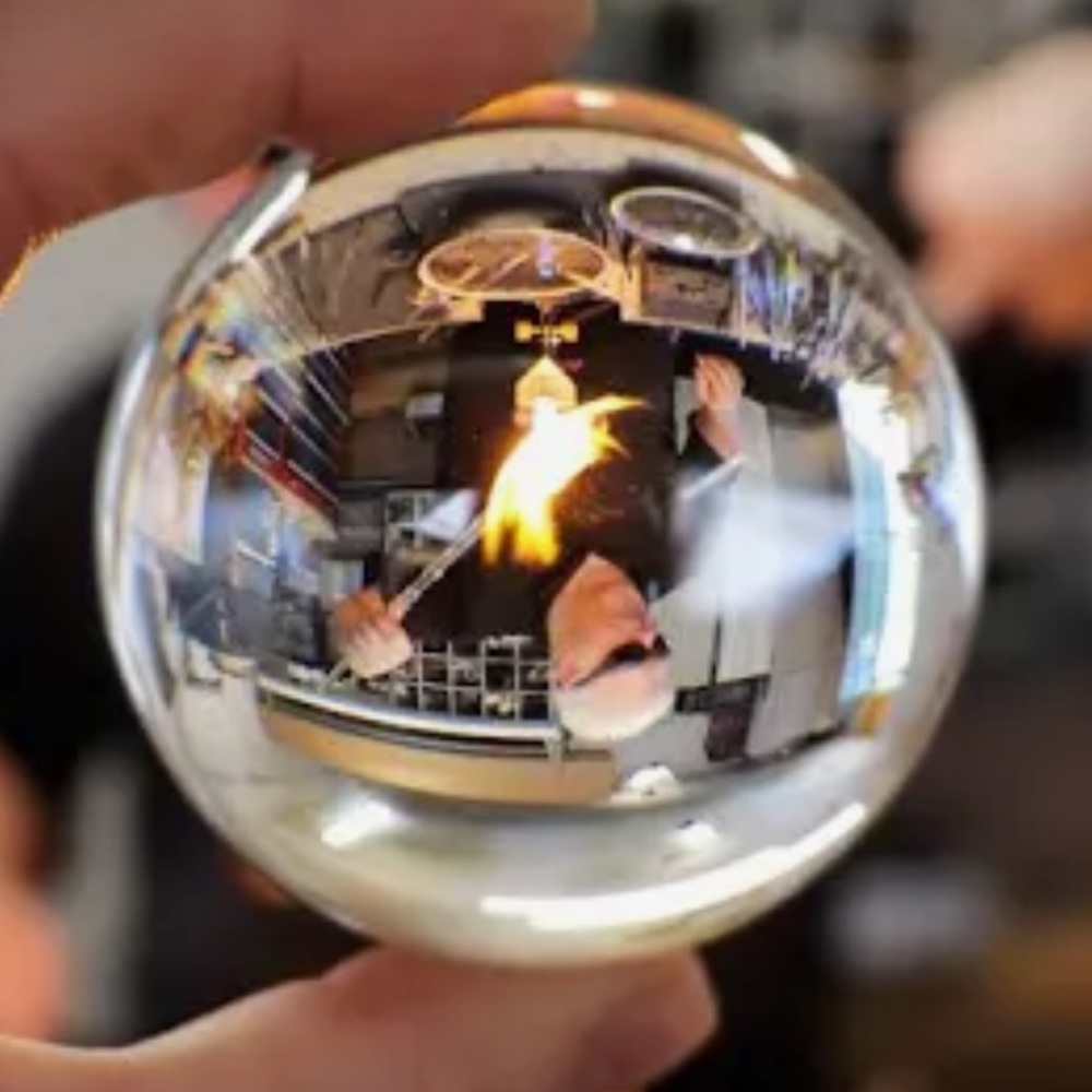 Lensball with tripod stand